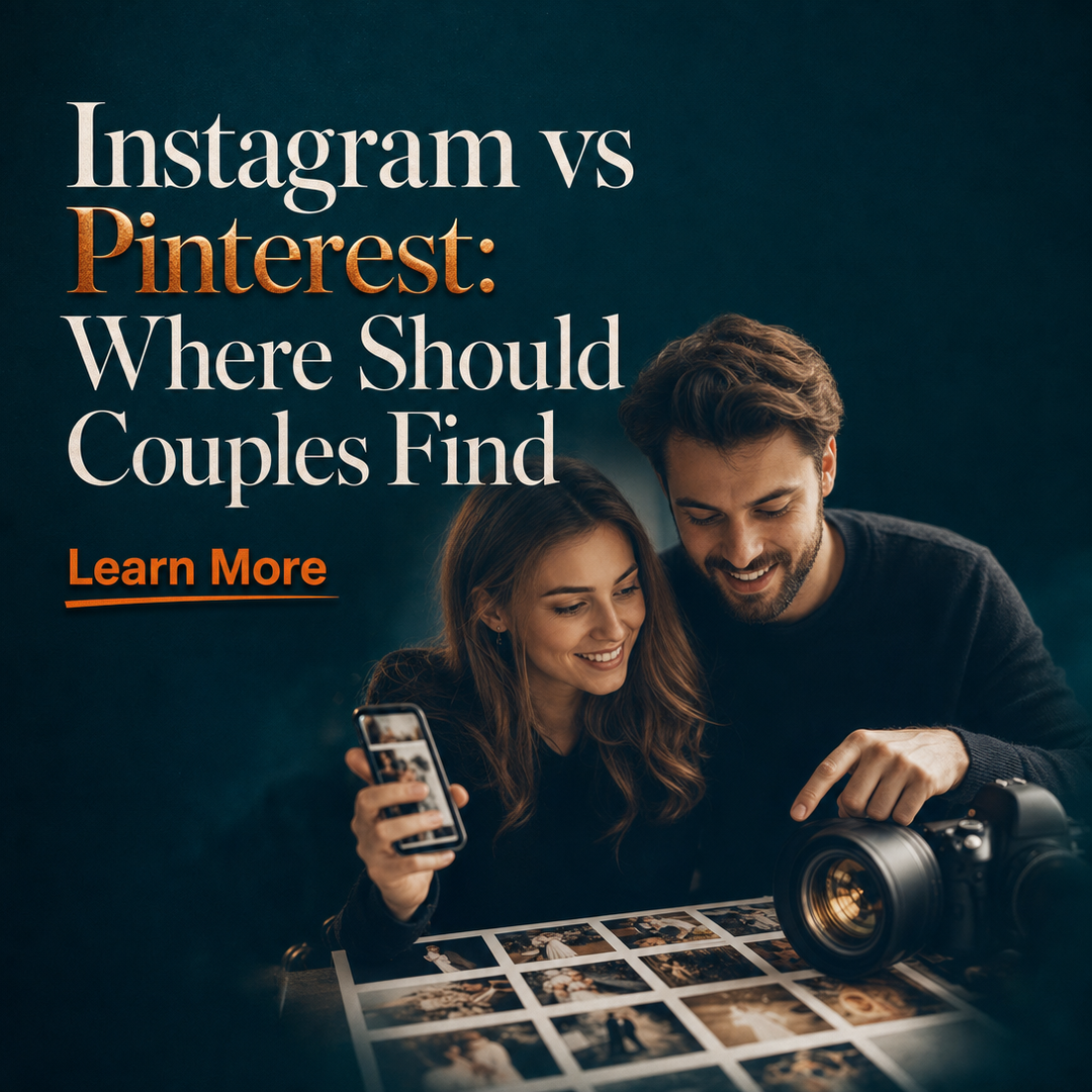 Photography social media post example generated with Draftovo — Instagram vs Pinterest: Where Should Couples Find